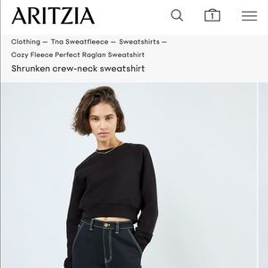 Aritzia - Tna Cozy Fleece Perfect Raglan Sweatshirt sz Small